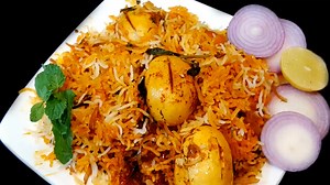 For all the Biryani lovers! This is one of the best vegetarian Biryani recipes I have tasted. Do try it out. #AndaBiryani #Recipe #Tasty | MadhurasRecipe
