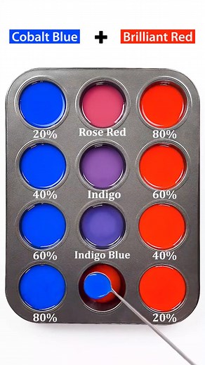 1.5M views · 6.6K reactions | Cobalt Blue Vs Brilliant Red Satisfying Color Mixing #colormixing #satisfying #paintmixing #asmr #mixedcolors | Painting Academy | Facebook