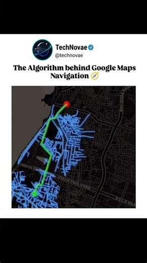 The Algorithm Behind Google Maps Navigation Explained 🗺️ #tech #science #ai #artificialintelligence