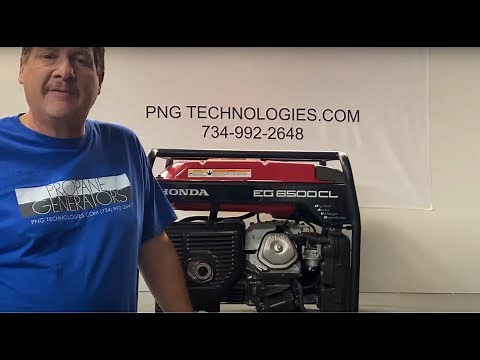 Honda EG6500CL - Conversion video from gas to Natural Gas or Propane