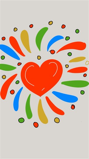 Colorful Heart Explosion Drawing on iPad | Procreate Art #shorts #real #heart #drawing