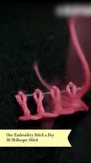 1.2K views |  Basque Stitch Tutorial  Okay, this one’s a bit of a fancy stitch — the Basque Stitch! It’s a little tricky at first, but once you get the rhythm, it creates such a pretty, looping border. Perfect for adding texture and detail around your designs! 淋✨#fyp #tips #handmade #Embroidery #FacebookPage #art #guide #trendingnow #tutorial | HeyPouch store | Facebook