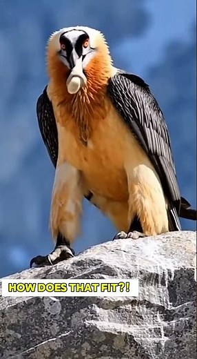 Bearded Vulture “Bone Swallow” — High-Altitude Cliff Feeding in 10 Seconds
