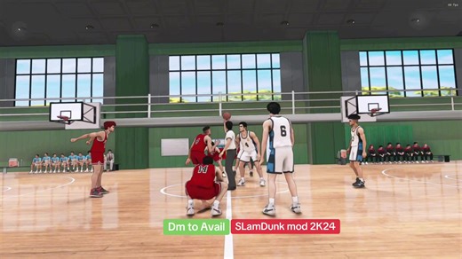 Shohoku vs Ryonan Highlights in NBA 2K24 SLamDunk Mod