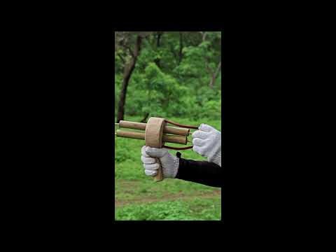 Woodworking Innovation: DIY Projectile Launcher from Recycled Timber.#Creative Engineering!