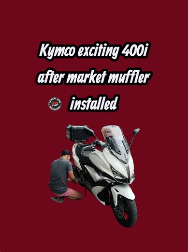 kymco exciting 400i after market muffler installation and setup #muffler #motorcycle #aftermarketmuffler #motorcycleaccessories