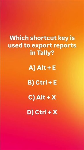 Tally Shortcut Keys: Which key exports reports in Tally ERP 9 & TallyPrime?