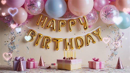 Ai Generated, Birthday, Party. Free Stock Video