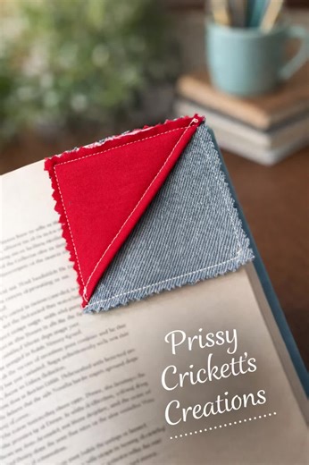 practicing making corner fabric bookmarks what's your opinion yes or no should i continue to make them and if so whatsize would you guys want? Small or large? @everyone. #cornerbookmarks #handmade #books #reader