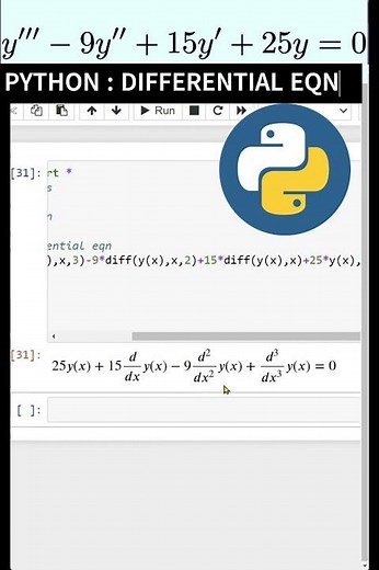 Master Python for Physicists, Engineers, Mathematicians |PYTHON SYMPY SOLVE DIFFERENTIAL EQUATIONS
