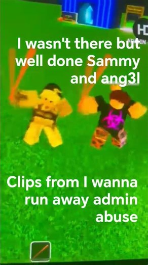 I wanna run away admin abuse #roblox #trending #adminabuse #dancing #sammy