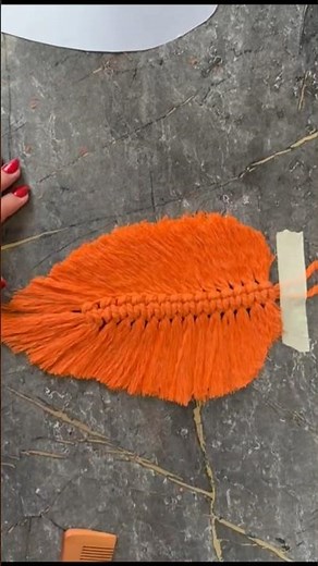 DIY Macrame Leaf Wall Hanging Step - by - Step Tutorial for Home Decor #diy #craft Easy#shorts