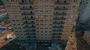 Download Aerial view of new block of flats built in suburbs, Russia