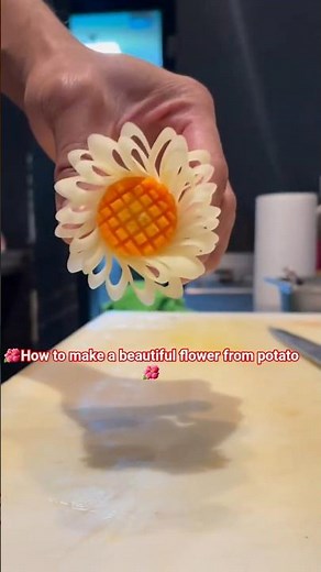 🌺 How to make a beautiful flower from Potato 🌺#shortsfeed #shorts