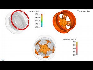 Aluminum Wheel LPDC Solidification | FLOW-3D CAST