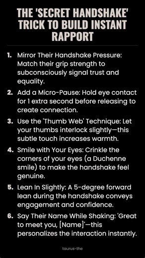 The 'Secret Handshake' Trick to Build Instant Rapport #ad (Verify Info)