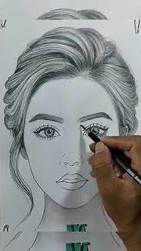 How to draw a beautiful face #easydrawing #drawing #art #pencilportrsit