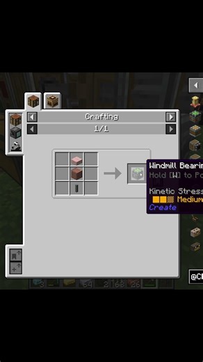 HOW TO BUILD A WINDMILL BEARING IN MINECRAFT #minecraft #create #tutorial