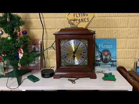 Winding the Howard Miller 612-437 Westminster Chime Bracket Mantle clock