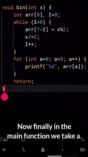 Decimal to Binary Converter in C | C Programming Tutorial #shorts #Octrin