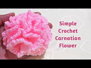 HOW TO MAKE A SIMPLE CROCHET CARNATION FLOWER
