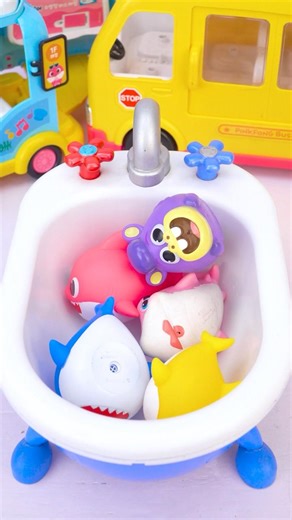 Unboxing Miniature Pinkfong Baby Shark Swimming | Satisfying Toy Play ASMR Video