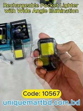 Rechargeable Pocket Flashlight with Wide Angle Illumination
