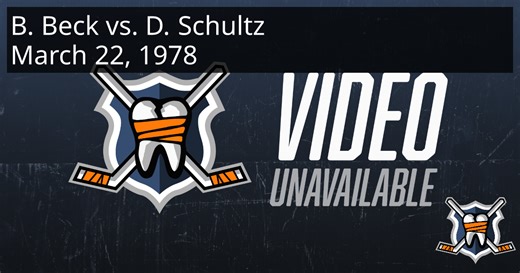 Barry Beck vs. Dave Schultz, March 22, 1978 - Colorado Rockies vs. Pittsburgh Penguins | HockeyFights