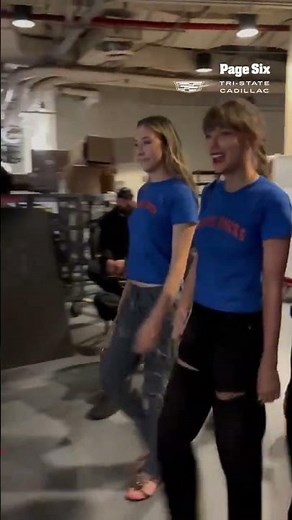 Taylor Swift, Alana Haim & Este Haim wore matching Knicks shirts to Game 4 of the NBA Finals #shorts