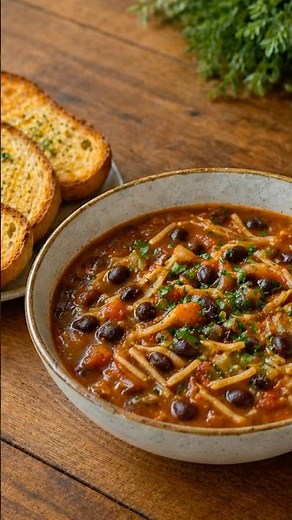 Easy One-Pot Black Bean & Pasta Soup | Healthy, Budget-Friendly Comfort Meal