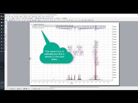 MNova NMR analysis part 1 of 3