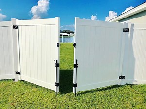 [Hot Item] 6 Feet High 6 Feet*2 Wide Full Privacy Vinyl Fence Double Door Gate