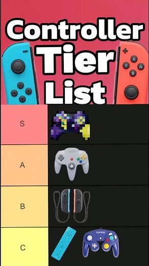 Nintendo Controller Tier List 📃#shorts