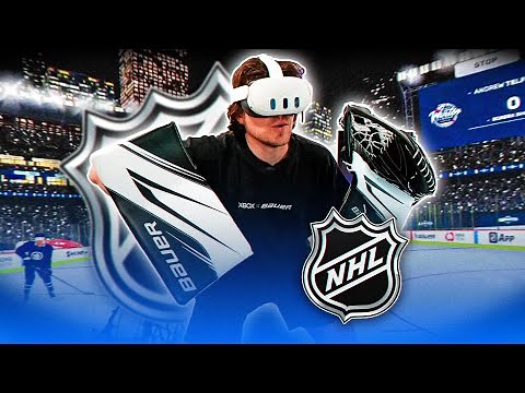 TAKING AN NHL SLAPSHOT IN VIRTUAL REALITY?! *VR GOALIE*