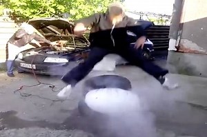 He Wasn't Ready: Car Airbag Prank Had Him Flying!