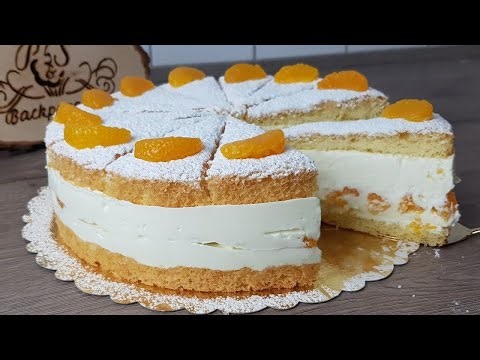 Käse-Sahne-Torte mit Mandarinen 🍊locker • cremig • einfach