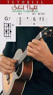 Silent Night Ukulele Chord Melody Tutorial | FREE TABS 🎄