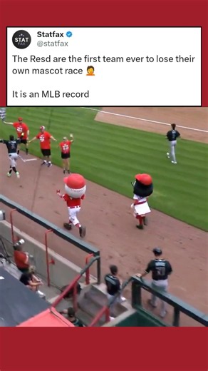Reds Mascot Race FAIL! 😭 #mlb #baseball #cincinnatireds #diamondbacks