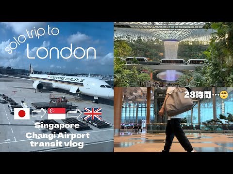 ［ひとり旅］チャンギ空港をひたすら満喫する乗り継ぎブイログ｜シンガポール経由でロンドンへ🇬🇧｜28時間かけて行ってきました🥺