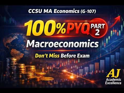 CCSU MA Economics G-107 | Macroeconomics Theory PYQ Detailed Discussion | Part-2