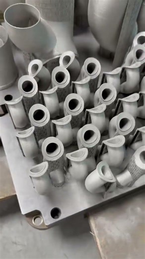 Custom 3D Printed & CNC Machined Exhaust & Intake Manifolds in C347 Stainless Steel#metal3dprinting