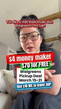 $$4 MONEY MAKER on $70+ worth of FREE Walgreens pickup 3/15–3/21yes you can use $10 WC to lower OOP