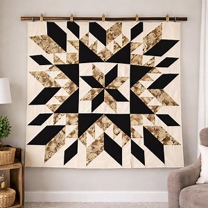 Obsidian Starburst Quilt Pattern: Easy Applique DIY (PDF) - Etsy Canada