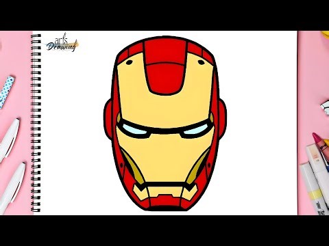 How to Draw & Color IRON MAN step by step