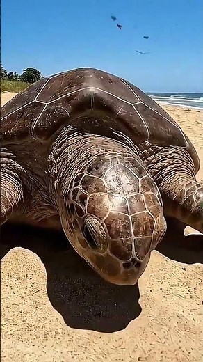 Leatherback Sea Turtle Walking on Beach Close-Up Nature Encounter in Costa Rica #turtle #costarica