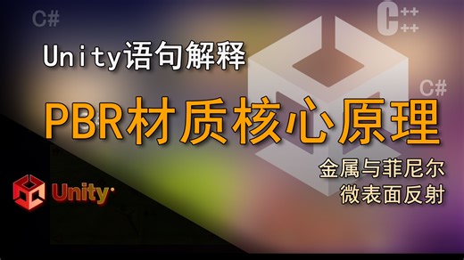 Unity语句解释 PBR材质核心原理 (金属与菲尼尔、微表面反射)
