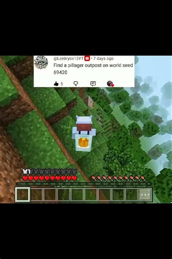 Run🏃Until I Find Pillager Outpost 🏴‍☠️ In 6️⃣9️⃣4️⃣2️⃣0️⃣ Seed #minecraft #redstonepro12