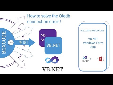 How to Solve Oledb Connection error! | VB.NET With Access Database | Windows Form App | Boxcode