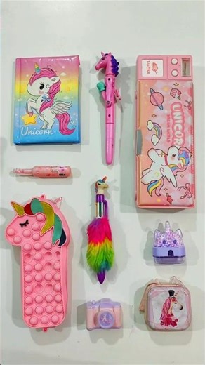 Superb Unicorn Stationery Items, Pencil Box, Pen, Diary, Pouch, Sharpener #stationery #backtoschool