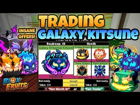 I Got INSANE Offers for the MOST EXPENSIVE Galaxy Empyrean KITSUNE in Blox Fruits Roblox! 😱🔥